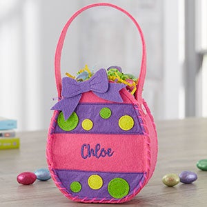 Easter Egg Personalized Treat Bags - Pink
