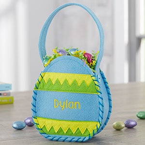 Easter Egg Personalized Easter Basket - Blue