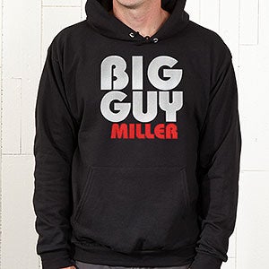 Personalized Black Sweatshirt - Big Guy and Little Guy Collection - Adult Large - Black