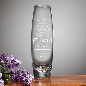 Bloom and Grow Personalized Curved Bud Vase
