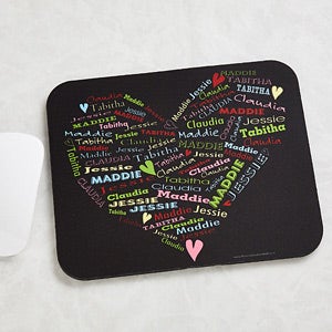 Personalized Mouse Pads - Her Heart Of Love