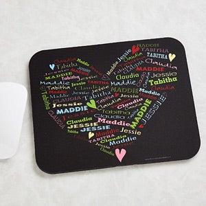 Her Heart Of Love Personalized Mouse Pad