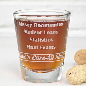 College Troubles Personalized Shot Glass