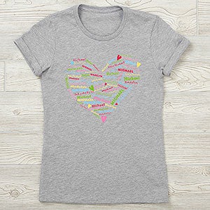 Her Heart of Love Personalized Next Level Fitted Tee