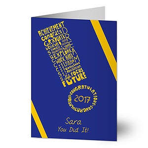 Graduation Excitement Personalized Greeting Card
