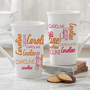 Signature Style Personalized Latte Mug 16 oz.- White - #11539-U