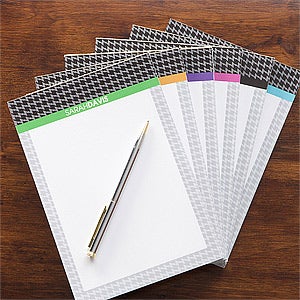 Herringbone Personalized Notepad