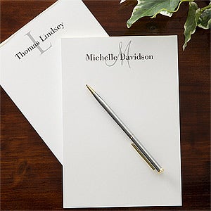 Classic Monogram Personalized Notepad