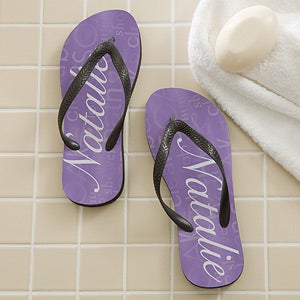 Lavender Spa Personalized Adult Flip Flops