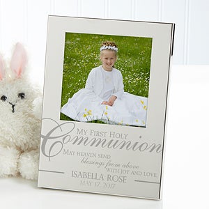 My First Holy Communion Personalized Silver Picture Frame