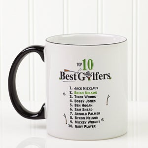 Personalized Golf Coffee Mugs   Top Ten Golfers