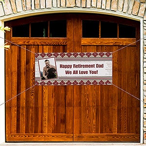 Happy Retirement Personalized Photo Banner - 20x48