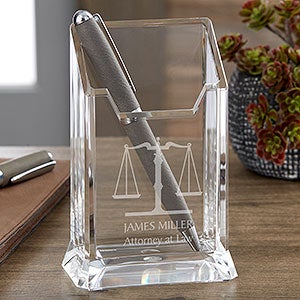 Law Office Personalized Acrylic Pen & Pencil Holder - #11716