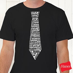 Repeating Name Tie Personalized Hanes® T-Shirt