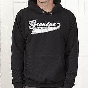 Personalized Grandfather Hooded Sweatshirt - Grandpa Since - Adult Large - Black