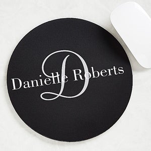 Classic Monogram Personalized Mouse Pad