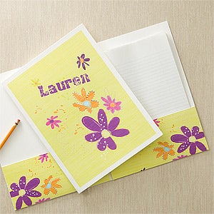 Flower Power Personalized Folders-Set of 2