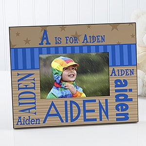 Personalized Kids Picture Frames - Boys Alphabet Name
