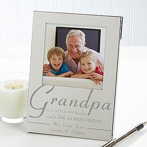 For My Grandpa Personalized Silver Picture Frame