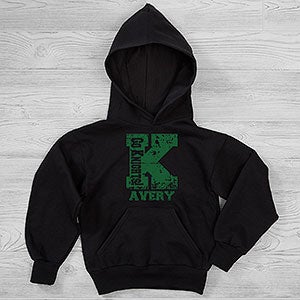 Personalized Boys Athletic Sweatshirts - Black