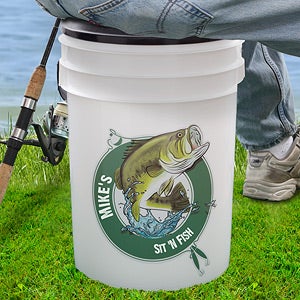 Sit 'N Fish Personalized Bucket Cooler