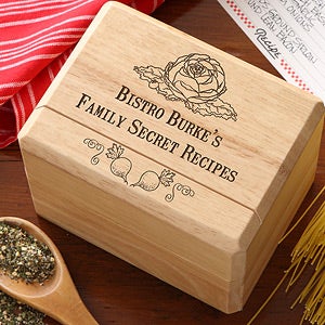 Bon Appetit Personalized Recipe Box - #11948