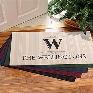 Elegant Monogram Oversized Personalized Doormat