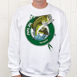 Fisherman Personalized Adult White Sweatshirt