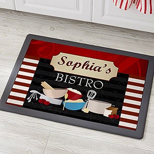 Personalized Family Kitchen Mat - Family Bistro
