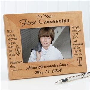 Personalized 4x6 First Communion Picture Frame - Remember This Day