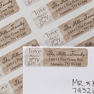 Love, Hope, Joy, Peace Return Address Labels