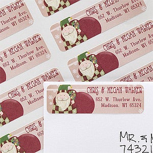 Personalized Christmas Address Labels - Here Comes Santa