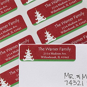 Christmas Tree Return Address Labels