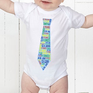Personalized Baby Boy Bodysuit - Dressed For Success - Infant 18 Months - Light Blue