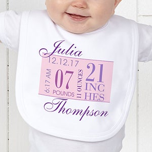 Baby's Big Day Personalized Bib