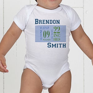 Baby's Big Day Personalized Clothes Baby Bodysuit