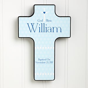 God Bless Baby Personalized Wall Cross