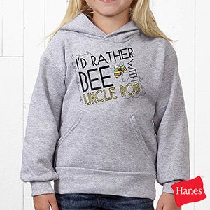 I'd Rather Bee With...Personalized Youth Hooded Sweatshirt