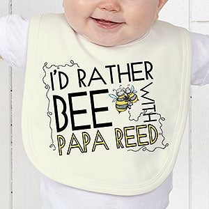 Personalized Baby Bib - I'd Rather Bee With
