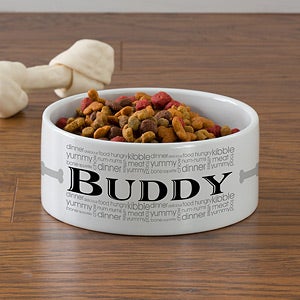 Doggie Delights Personalized Pet Bowl - Large