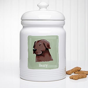 Personalized Dog Treat Jar - Dog Breeds