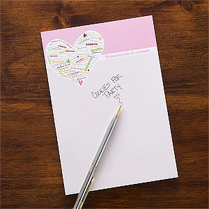 Her Heart Of Love Personalized Notepad
