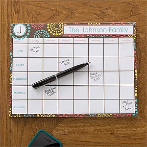 Simply Organized Personalized 8.5x11 Calendar Pad