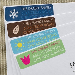 Four Seasons Return Address Labels