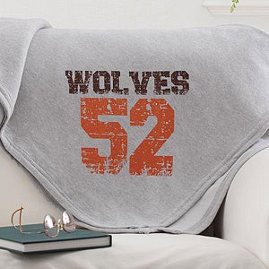 Name Your Number Personalized Sweatshirt Blanket