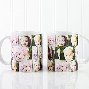 3 Photo Collage Personalized Coffee Mug 11 oz.-  White