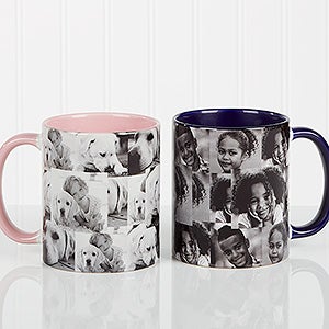 personalized photo coffee mug 3 picture collage