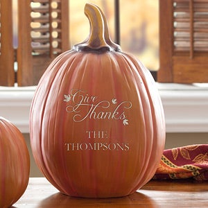 Give Thanks Personalized Pumpkin