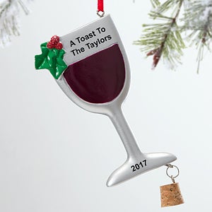 Holiday Wine© Personalized Ornament