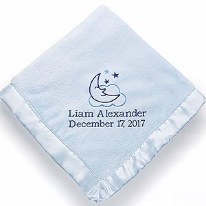 Baby Love Personalized Embroidered Blanket- Blue
